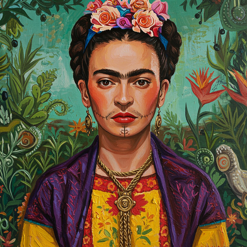 Frida Kahlo Inspired Painting Art Frida Kahlo Inspired Painting Art