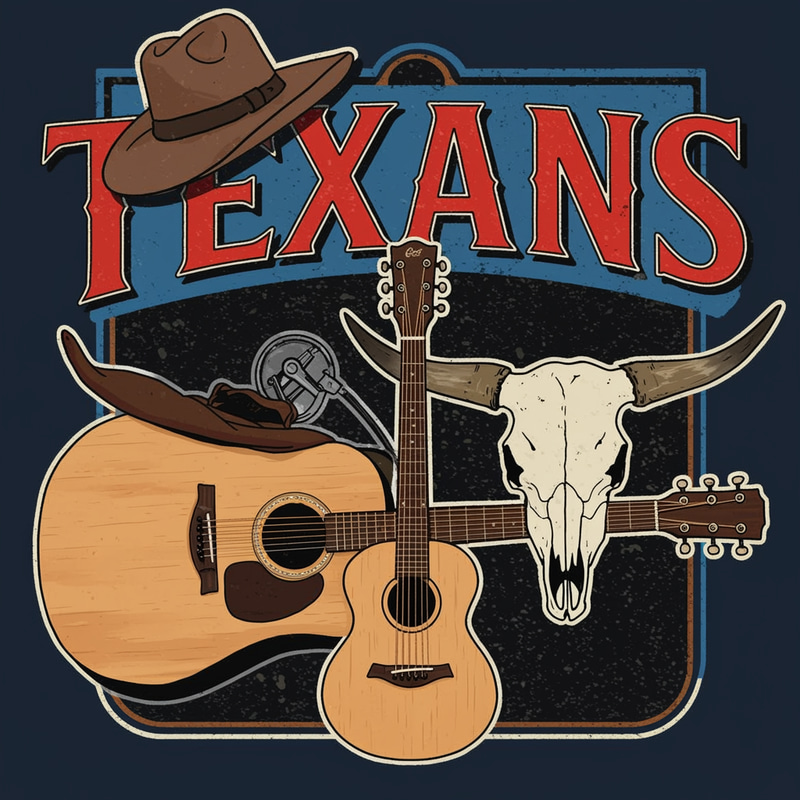 Texans Music Group Logo Design | Rock & Country Vibes Texans Music Group Logo Design | Rock & Country Vibes