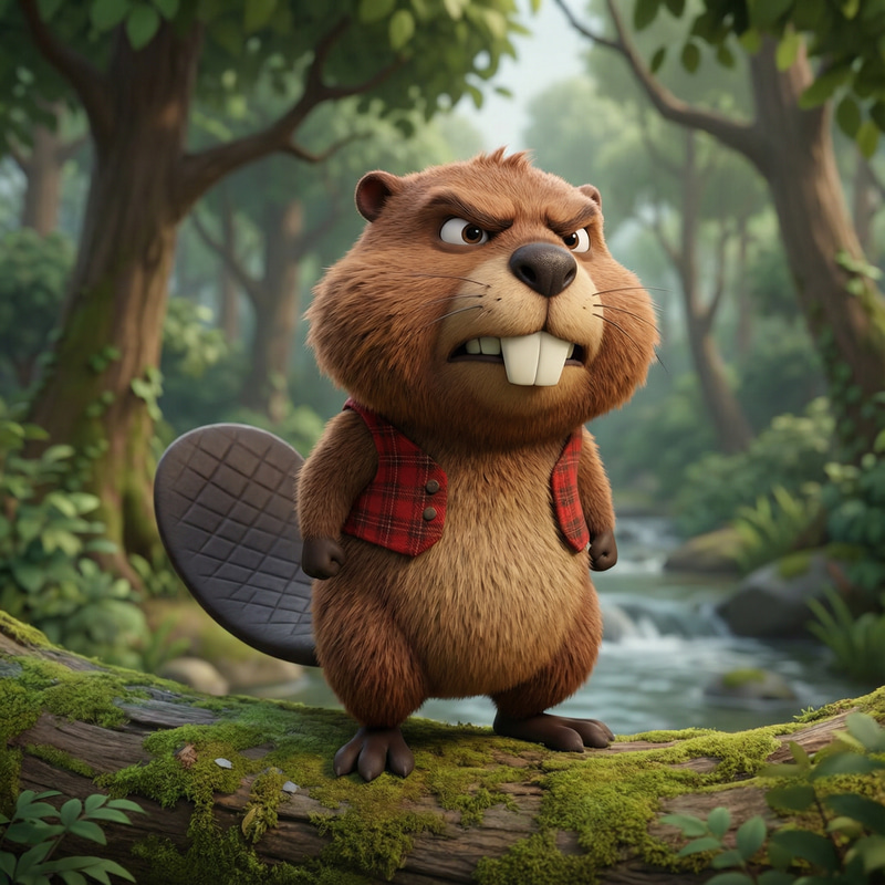 Angry Beaver 3D Mascot - Unique Character Design Angry Beaver 3D Mascot - Unique Character Design