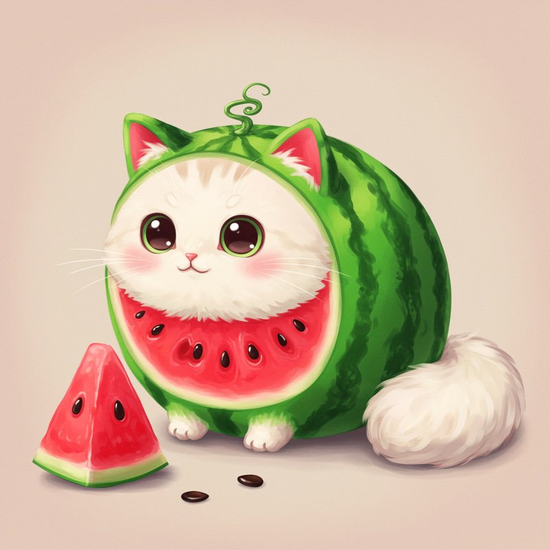 Watermelon Cat: The Cutest Feline Trend Watermelon Cat: The Cutest Feline Trend