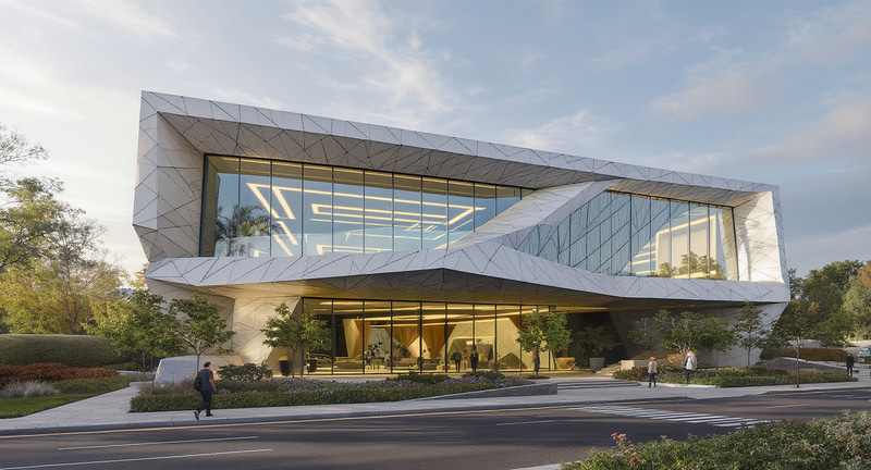 Modern Glass and Metal Data Center Architecture Modern Glass and Metal Data Center Architecture