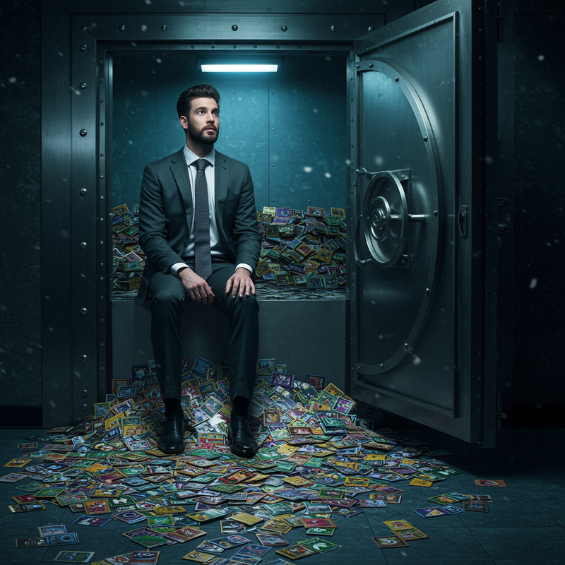 Classic Style Man with Pokémon Cards Classic Style Man with Pokémon Cards