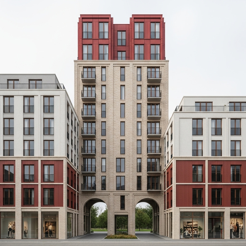 Modern Residential Complex Visualization Modern Residential Complex Visualization