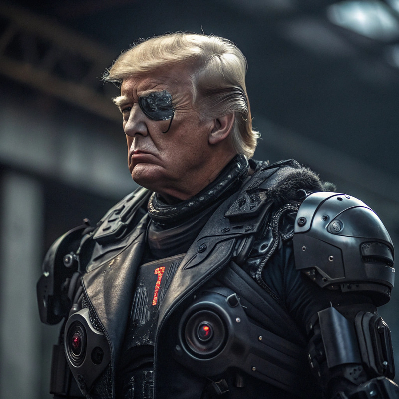 Donald Trump as The Terminator - Hyper Realistic Art