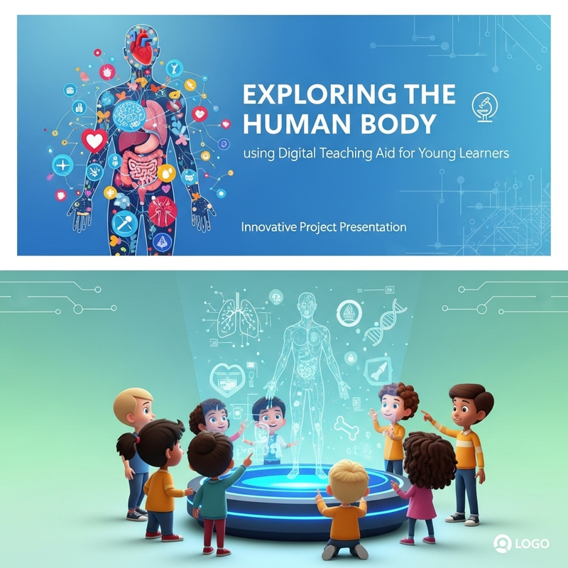 Innovative PowerPoint Cover for Human Body Project