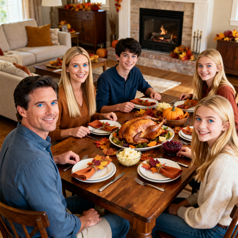 Thanksgiving Dinner Celebration with Family Thanksgiving Dinner Celebration with Family