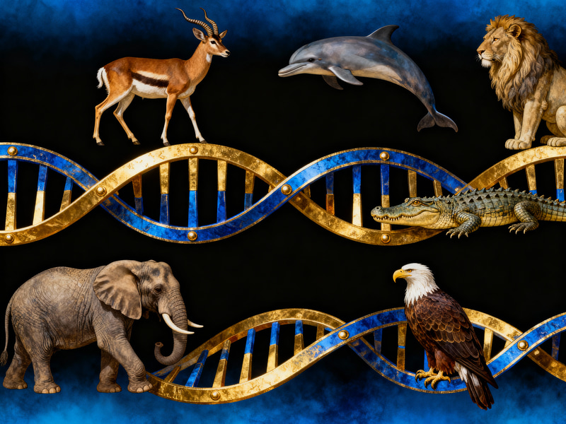 DNA Ladder with Classical Animals Design