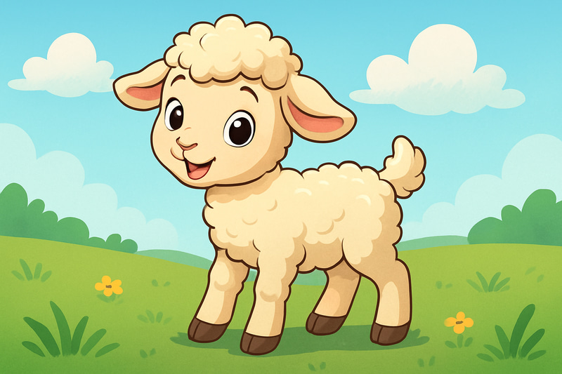 Cute Lamb Cartoon - Agnellino Adventures Cute Lamb Cartoon - Agnellino Adventures