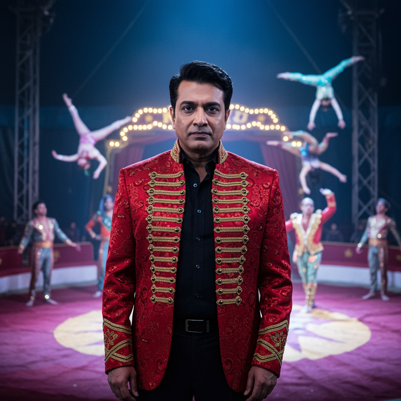 Circus Director in Red Jacket | Showman Extraordinaire