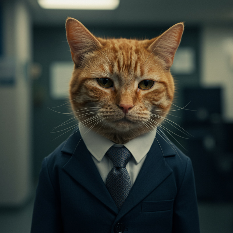 Tired Bank Cat: 5 Years of Service Tired Bank Cat: 5 Years of Service
