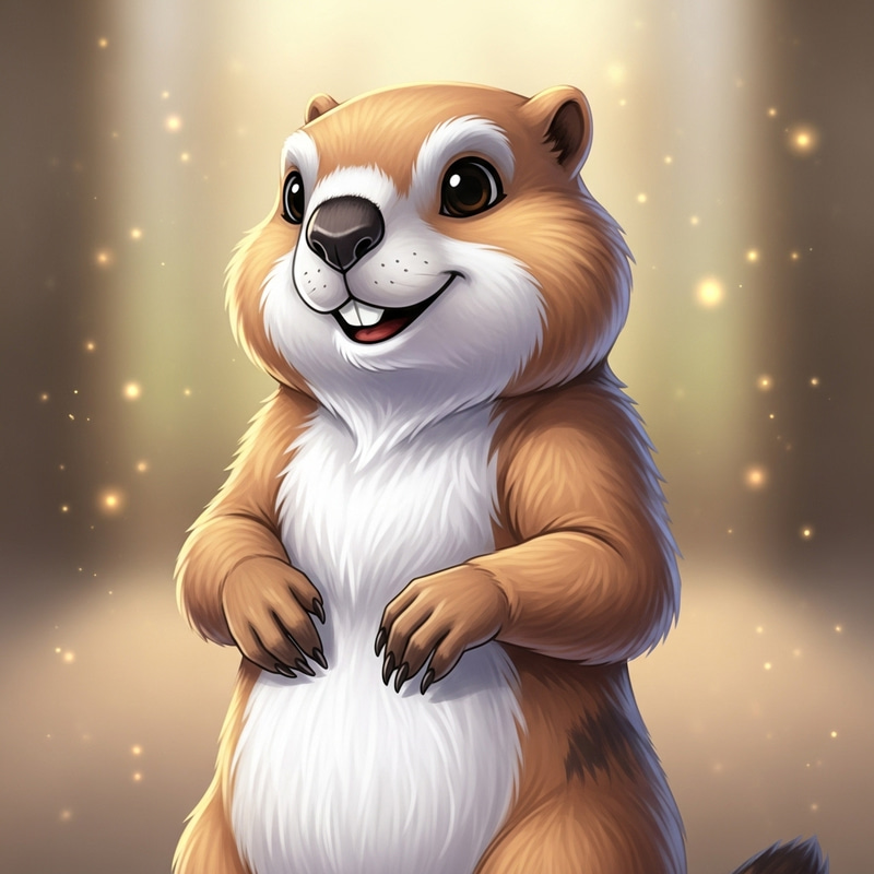 Cheerful Marmot Mascot - Your Friendly Workplace Guide Cheerful Marmot Mascot - Your Friendly Workplace Guide