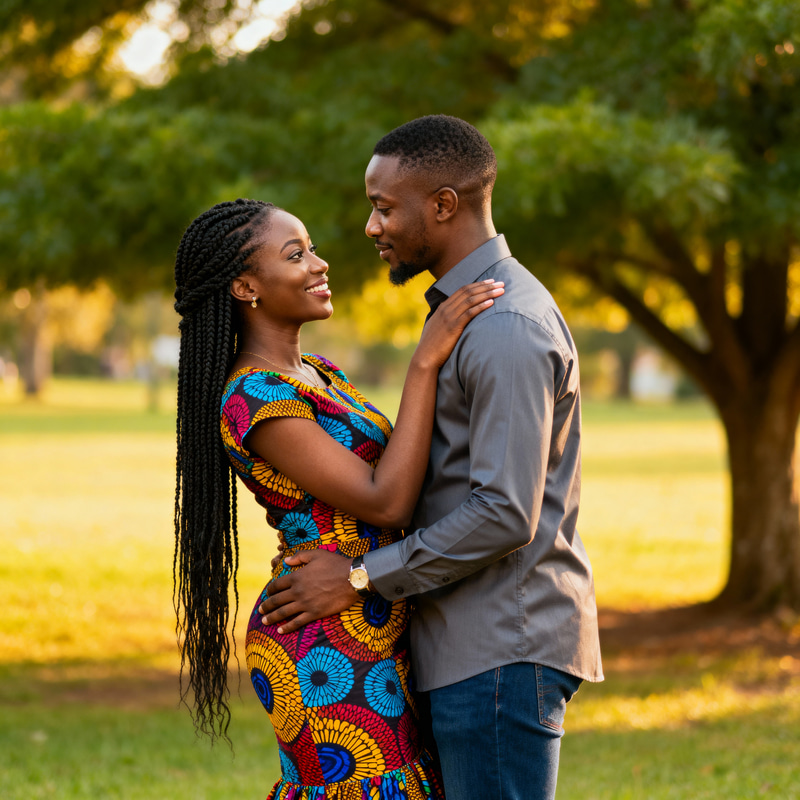 Nigerian Couple in Love: A Realistic Representation
