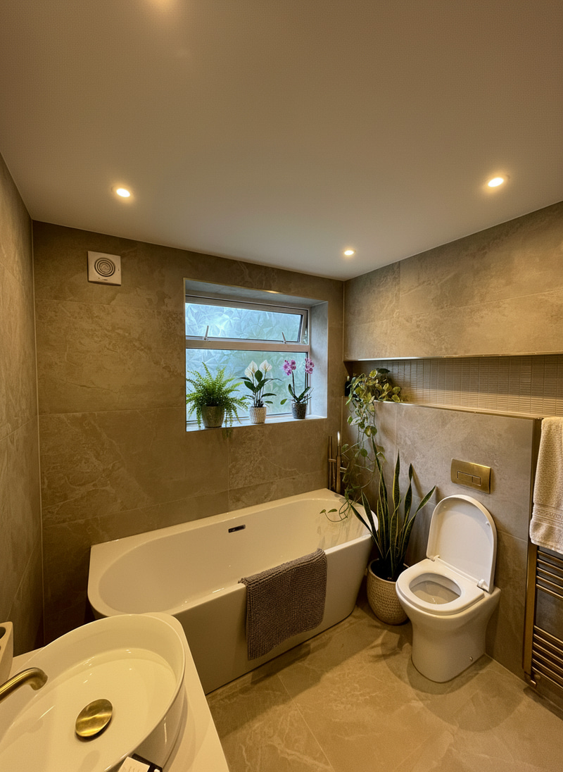 Bathroom Styling with House Plants & Towel Rack Ideas Bathroom Styling with House Plants & Towel Rack Ideas
