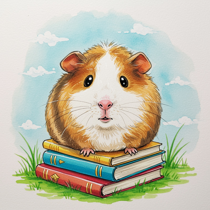 Cuy Illustration - Cute Guinea Pig Art Cuy Illustration - Cute Guinea Pig Art