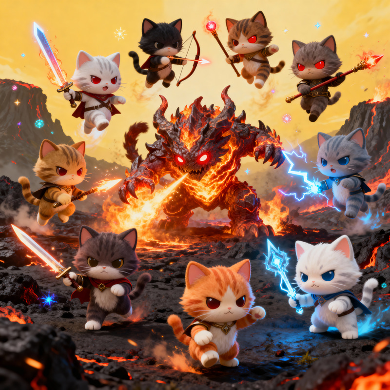 Epic Chibi Cat Battle Against Fuegoardiente Epic Chibi Cat Battle Against Fuegoardiente