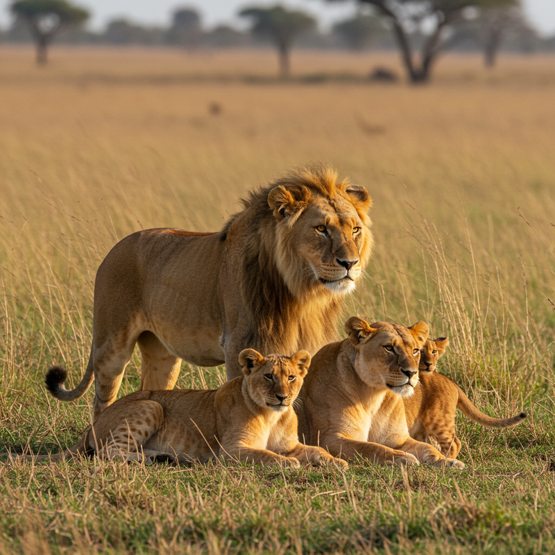Lion Family: Nature's Majestic Creatures
