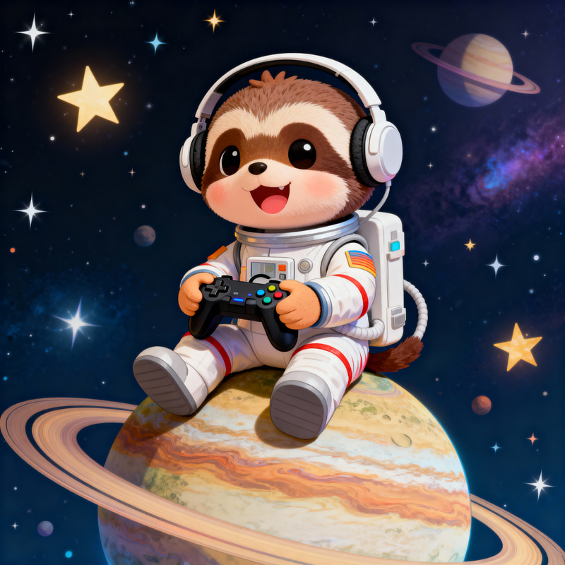 Playful Capybara Astronaut on Jupiter Playful Capybara Astronaut on Jupiter