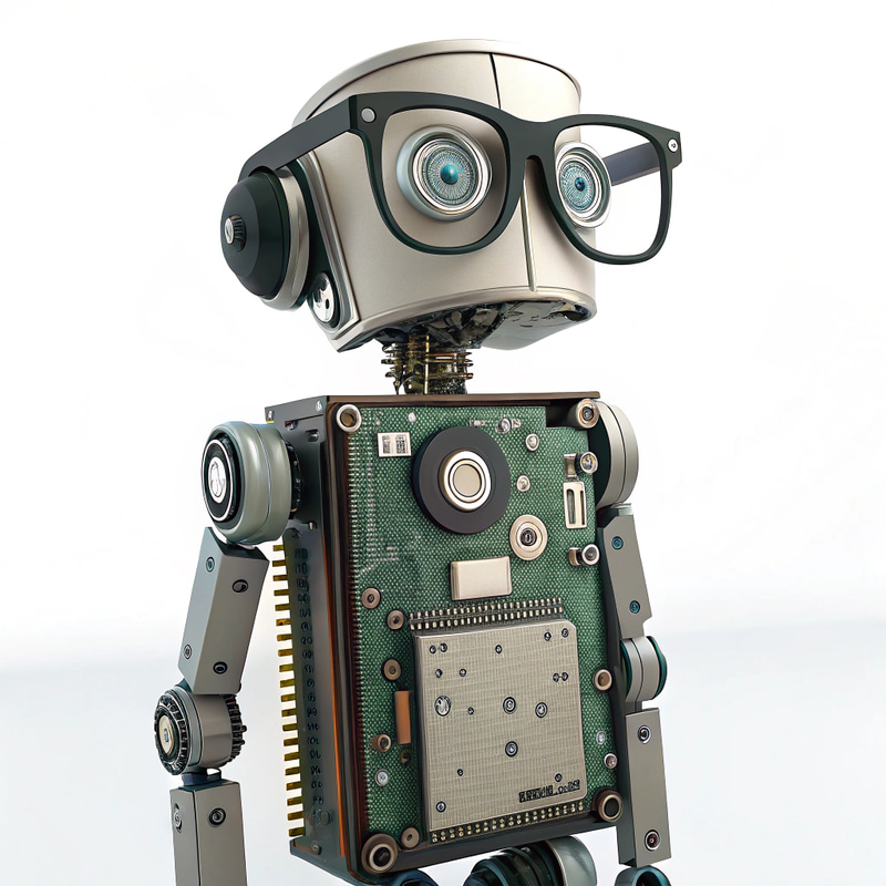 Computer Parts from a Robot with Glasses Computer Parts from a Robot with Glasses