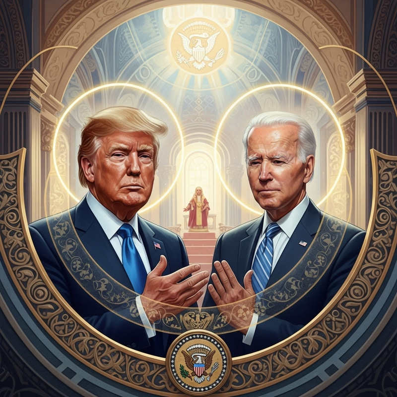 Trump and Biden in Miraculous Art Style Trump and Biden in Miraculous Art Style