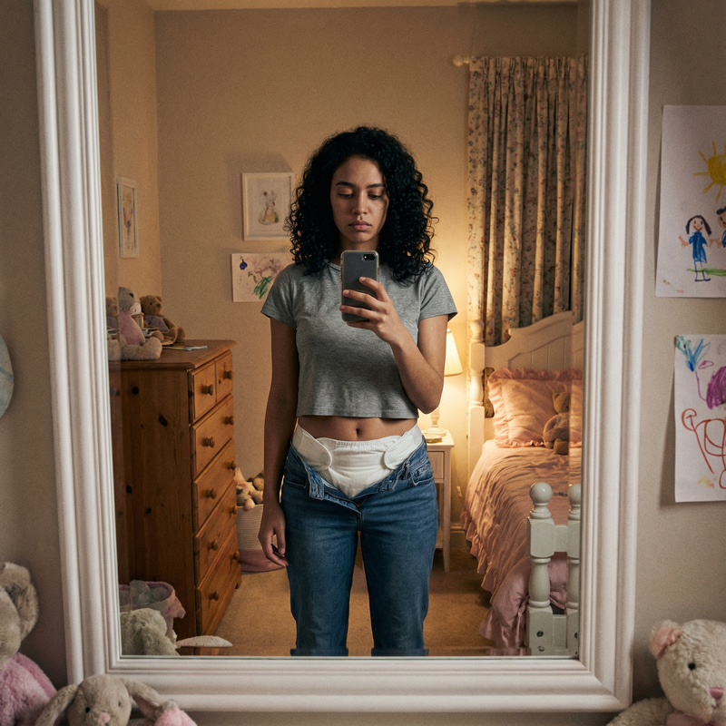 Photorealistic Betina in a Dreamy Child's Room