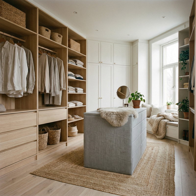 Beautiful Scandinavian Walk-in Closet Interior Design Beautiful Scandinavian Walk-in Closet Interior Design