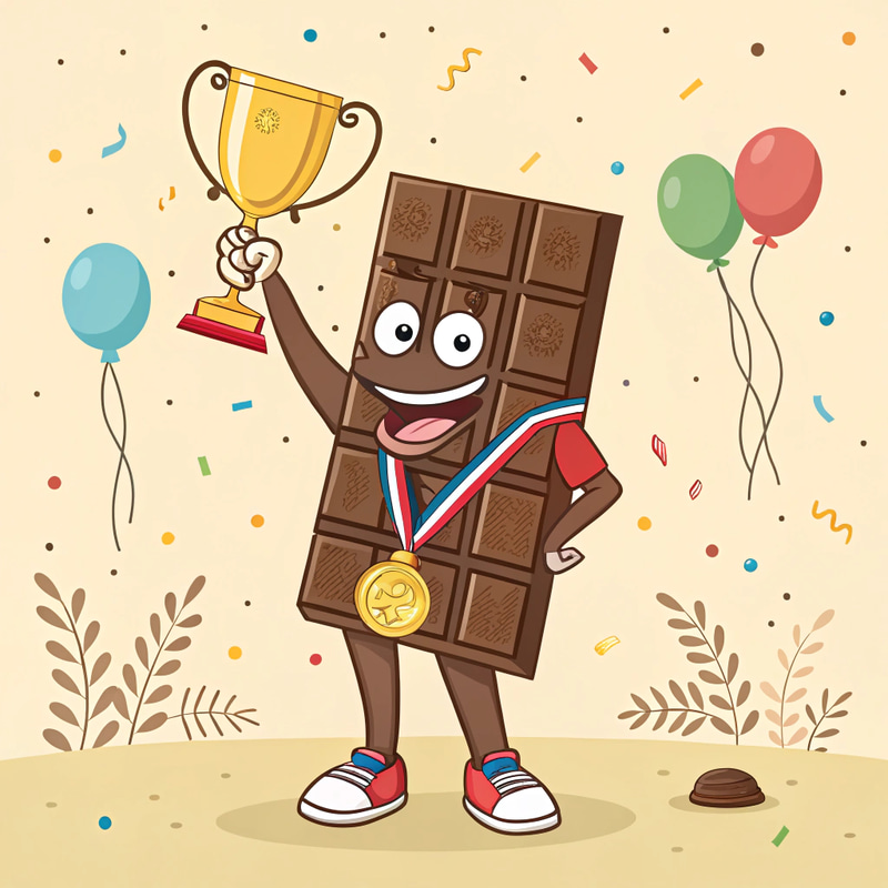 Chocolate Champion Mascot: Sweet Success Chocolate Champion Mascot: Sweet Success