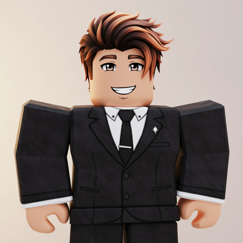 Attractive Roblox Avatar with Stylish Black Coat