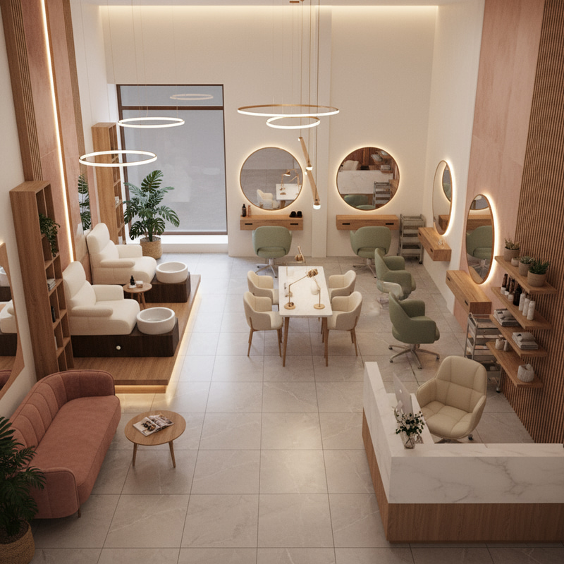 Elegant Modern Beauty Salon Interior Design Ideas