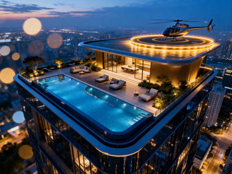 Sleek 5-Floor Futuristic Skyscraper Design