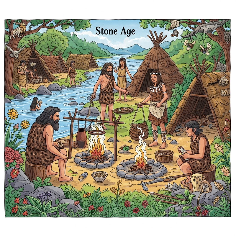 Stone Age Period Illustration Stone Age Period Illustration