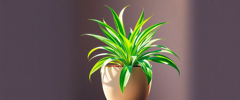 Vibrant Spider Plant Art in Minimalist Pot Vibrant Spider Plant Art in Minimalist Pot