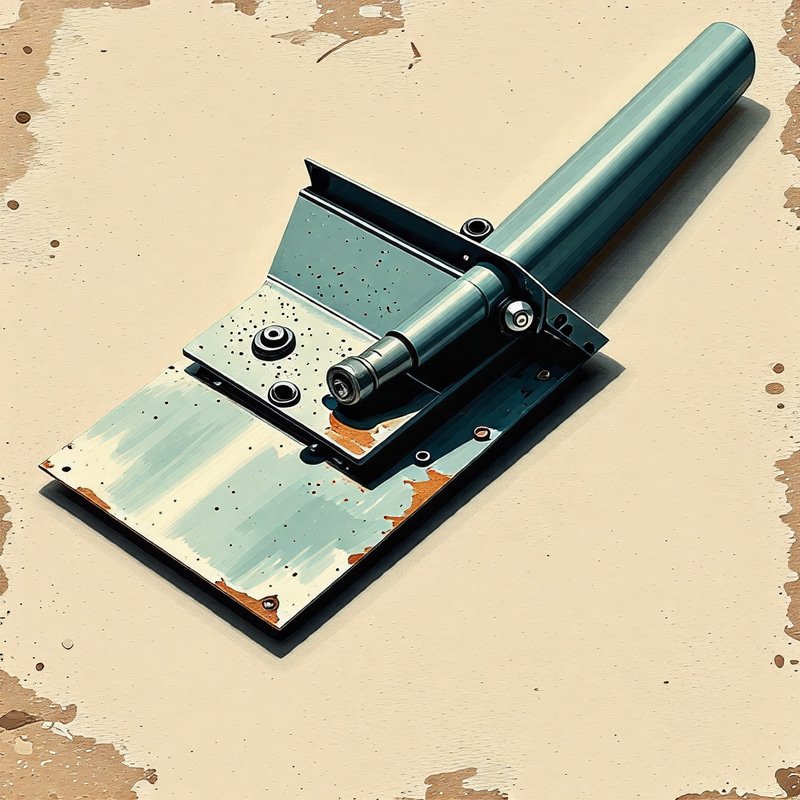 Modern Single Lawn Mower Blade | Vivid Color Image Modern Single Lawn Mower Blade | Vivid Color Image