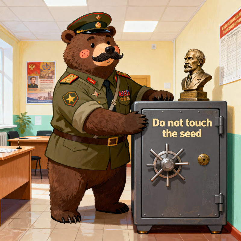 Misha Guarding Seed in Military Office Misha Guarding Seed in Military Office