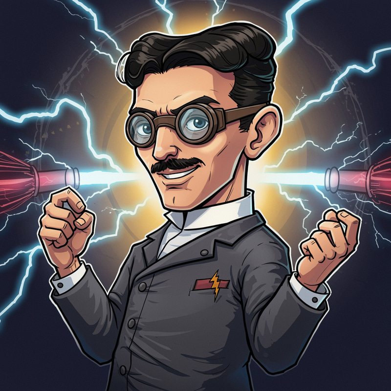Nikola Tesla Mascot Design Ideas