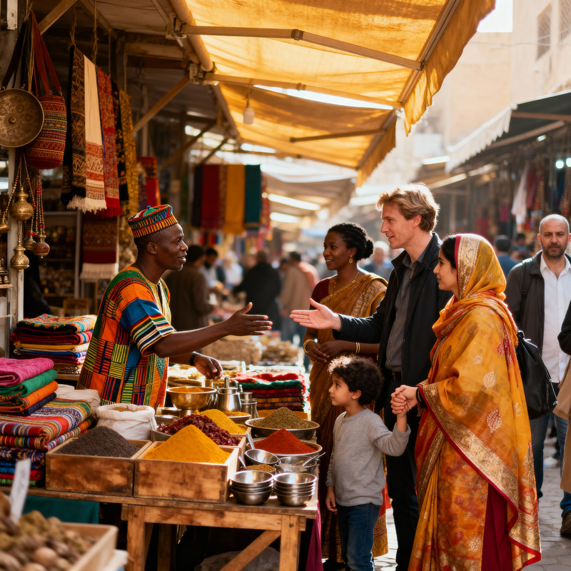 Multinational Trading at Vibrant Market Multinational Trading at Vibrant Market