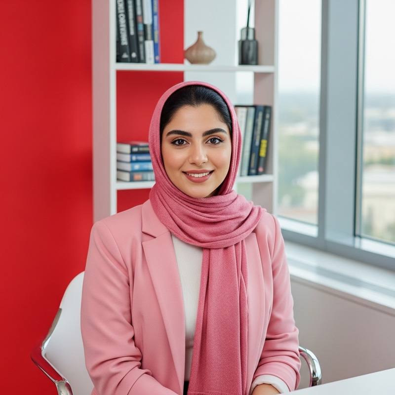 Professional Portrait of a Stylish Hijab-Wearing Woman Professional Portrait of a Stylish Hijab-Wearing Woman