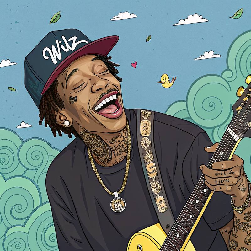 Funny Drawing of Rapper Wiz Khalifa