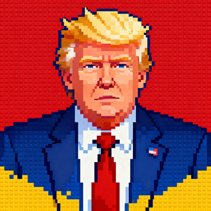 Donald Trump Pixel Art - Unique Digital Creations Donald Trump Pixel Art - Unique Digital Creations