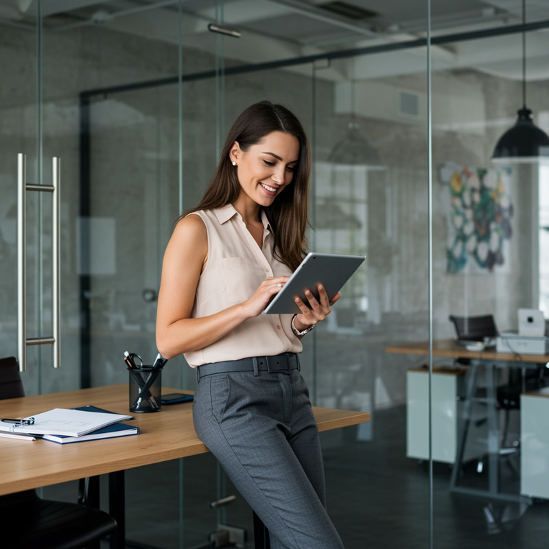 Bright Office Vibes: Modern Working Woman Bright Office Vibes: Modern Working Woman