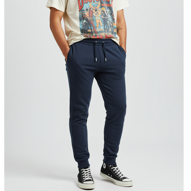 Stylish Dark Blue Sweat Pants Outfit Stylish Dark Blue Sweat Pants Outfit