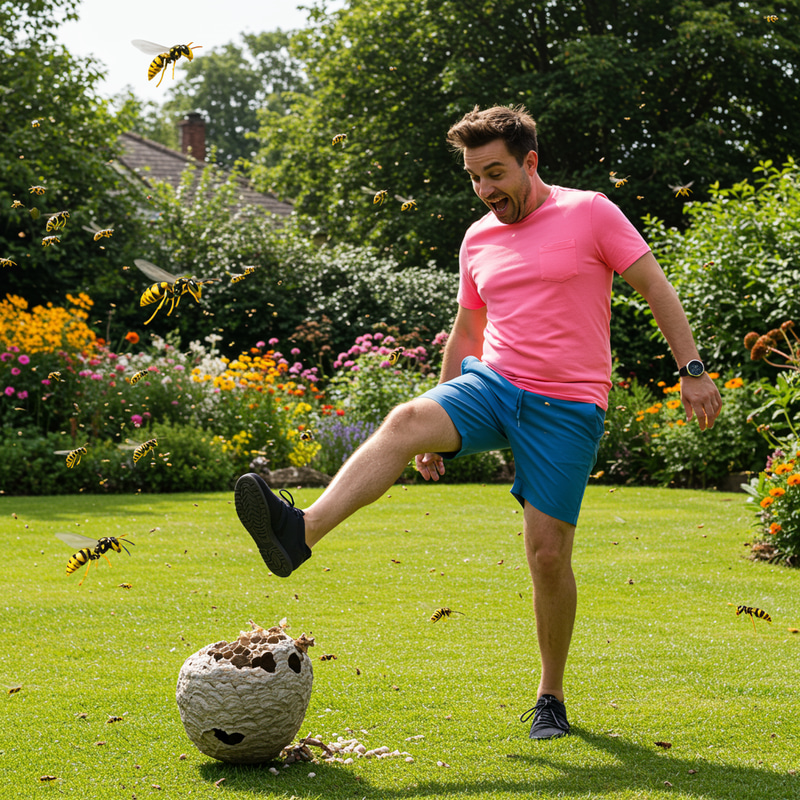 Gay Person Kicking a Wasps' Nest Gay Person Kicking a Wasps' Nest