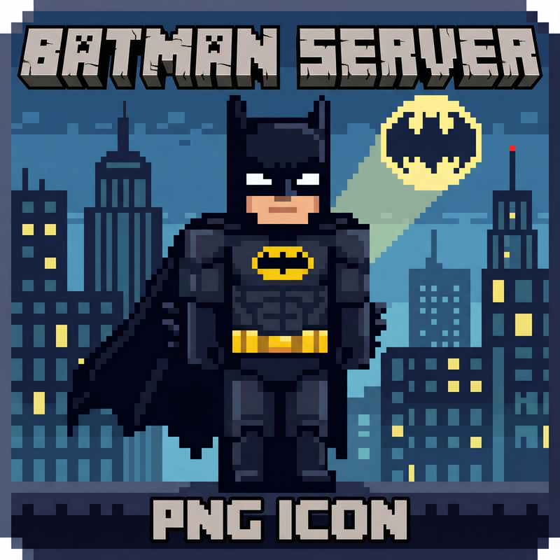 Batman Minecraft Icon PNG for Your Server Batman Minecraft Icon PNG for Your Server