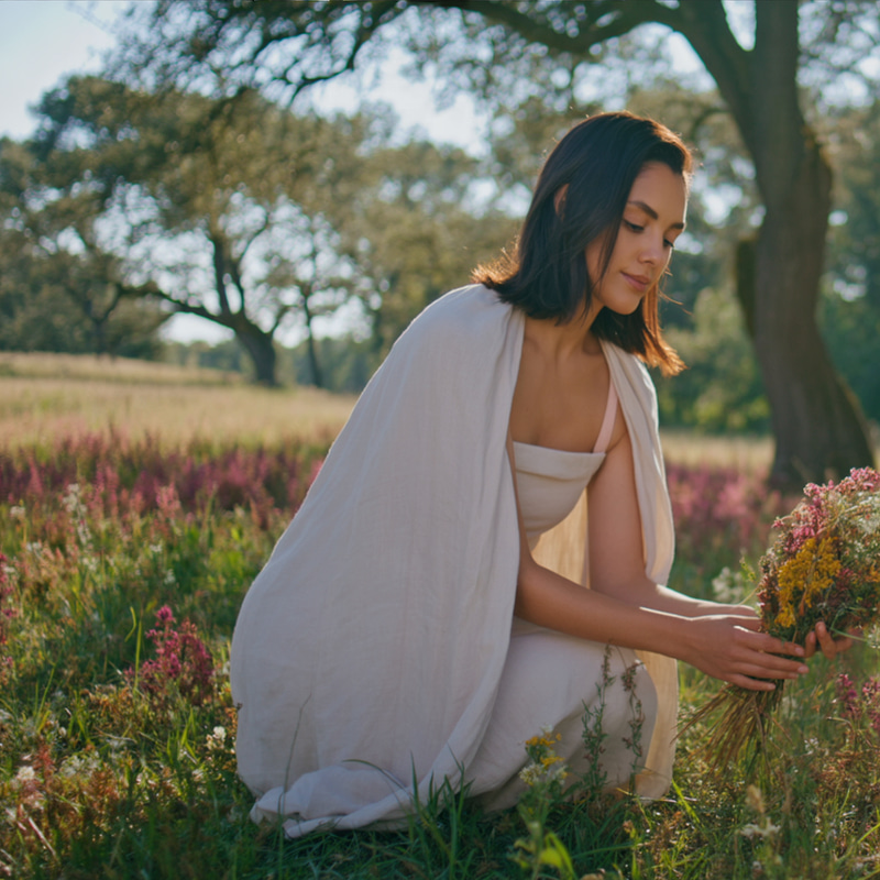 Tranquil Sun-Drenched Meadow: Nature's Harmony