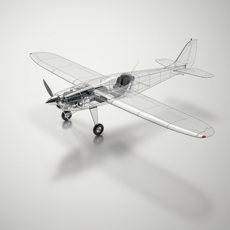 Transparent Aeroplane with Slim Wing Design Transparent Aeroplane with Slim Wing Design