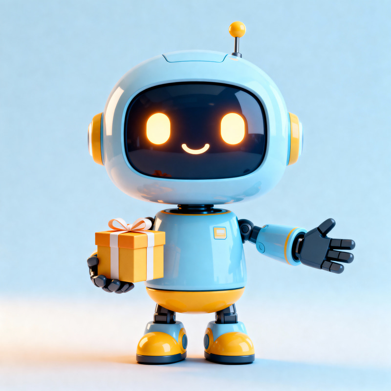 Friendly Robot Mascot for Sales Company Friendly Robot Mascot for Sales Company