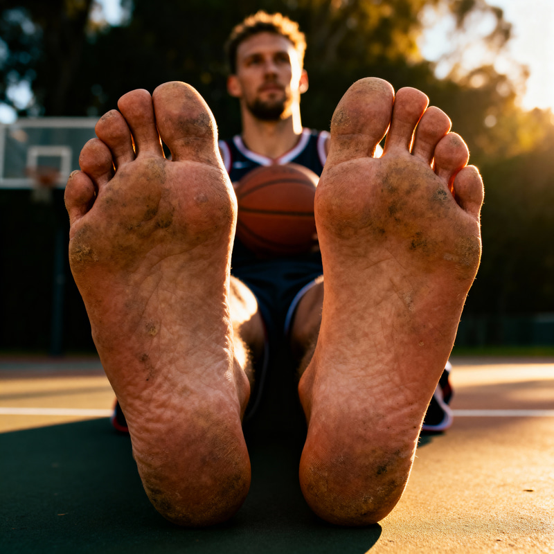 Australian Basketball Player Relaxing at Match