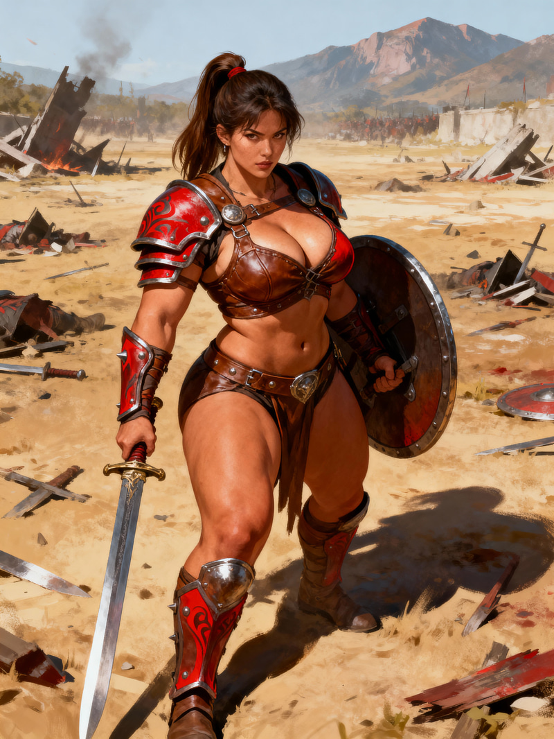 Curvy Warrior Woman Art - Powerful and Beautiful