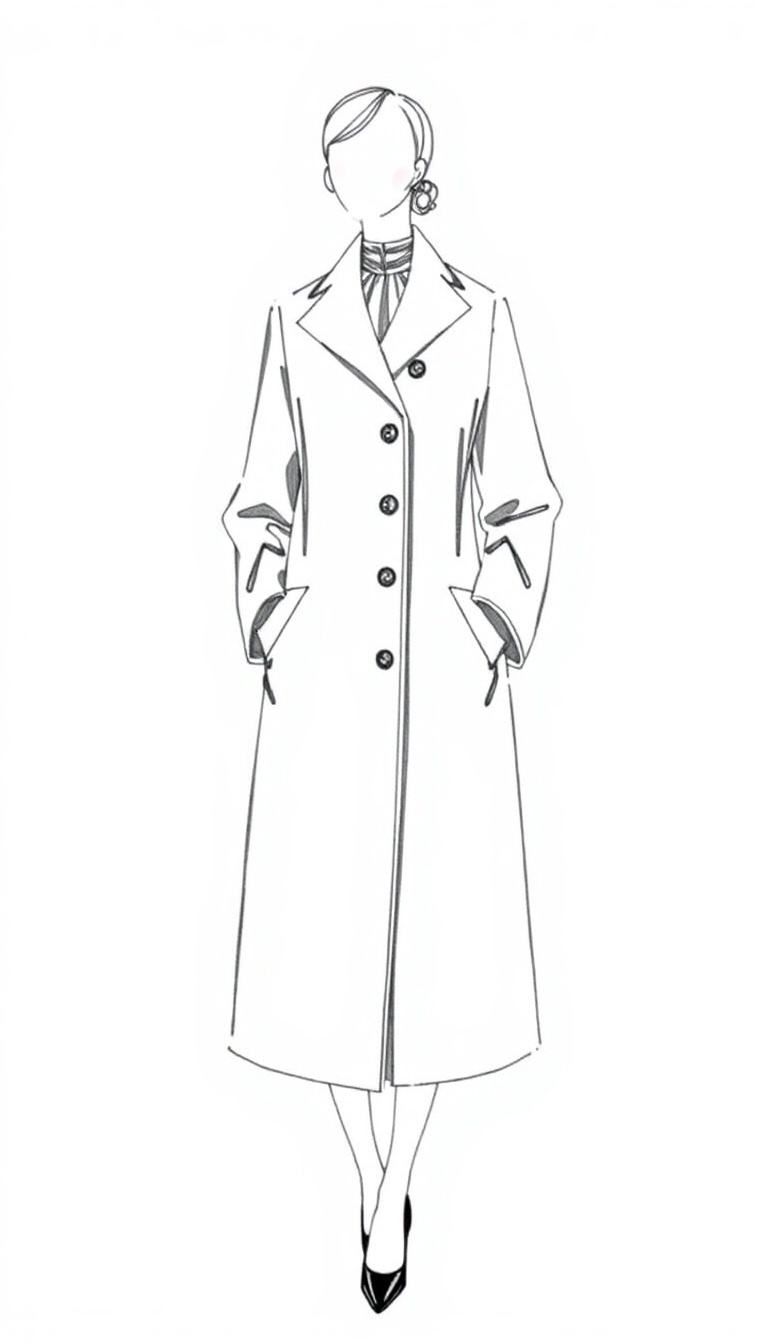 Elegant Mackintosh Coat Design with Raglan Sleeves Elegant Mackintosh Coat Design with Raglan Sleeves