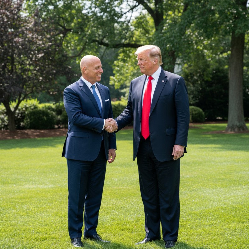 Photo with Donald Trump: Shaking Hands Moment