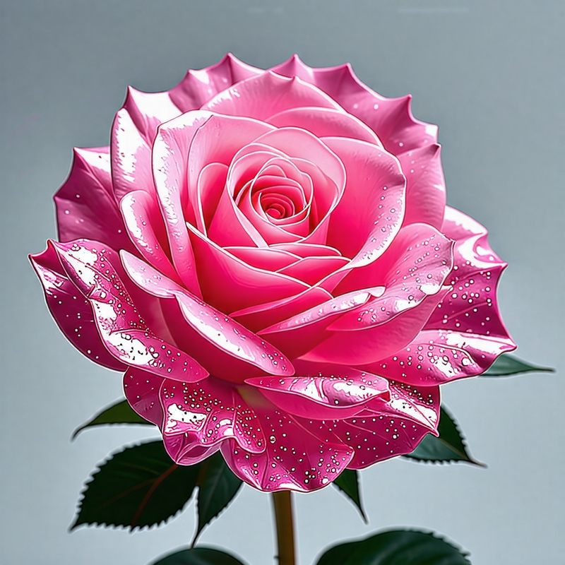 Pink Crystal Rose - Beautiful Crystal Rose Arrangement Pink Crystal Rose - Beautiful Crystal Rose Arrangement